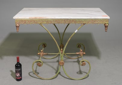 French Style White Marble Top Pastry / Patisserie Table