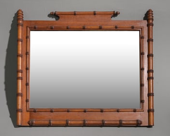 Faux Bamboo Large Framed Mirror