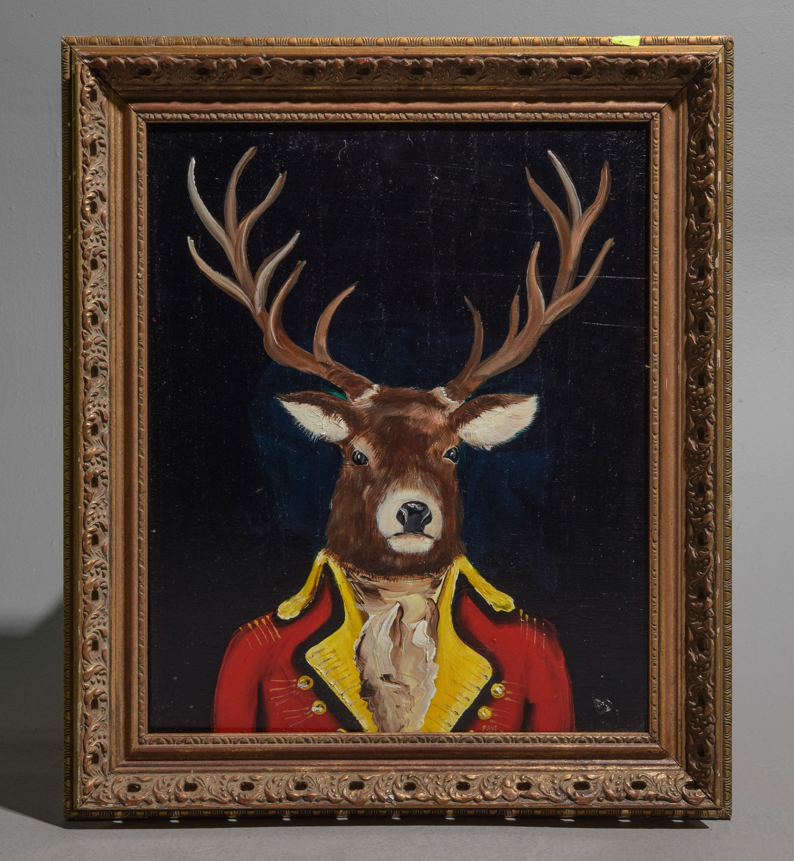 Gold Framed Dapper Stag / Deer Portrait (1 of 5)