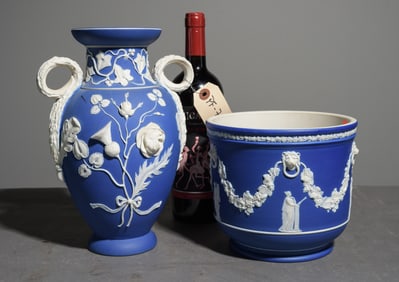 2pcs - Wedgewood Vase & Jardiniere / Planter