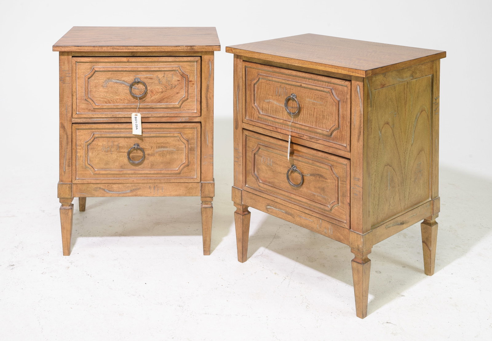 Pair Of Modern Helena Nightstands / Bedsides: Pair Of Modern Helena Nightstands / Bedsides - 32 inches tall x 24.5 x 19