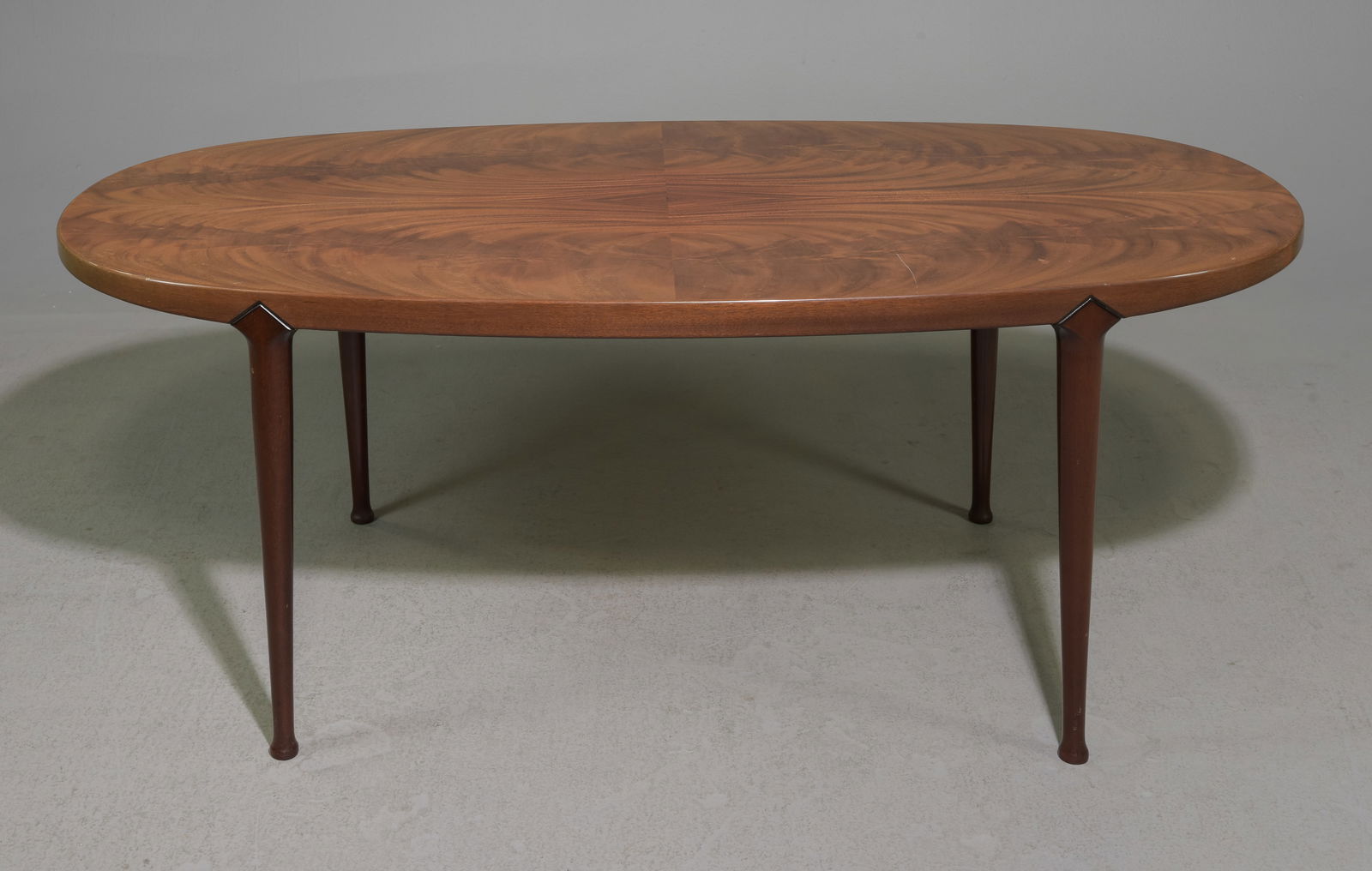 Danish Mahogany Tall Oval Coffee / Cocktail Table (1 of 4)