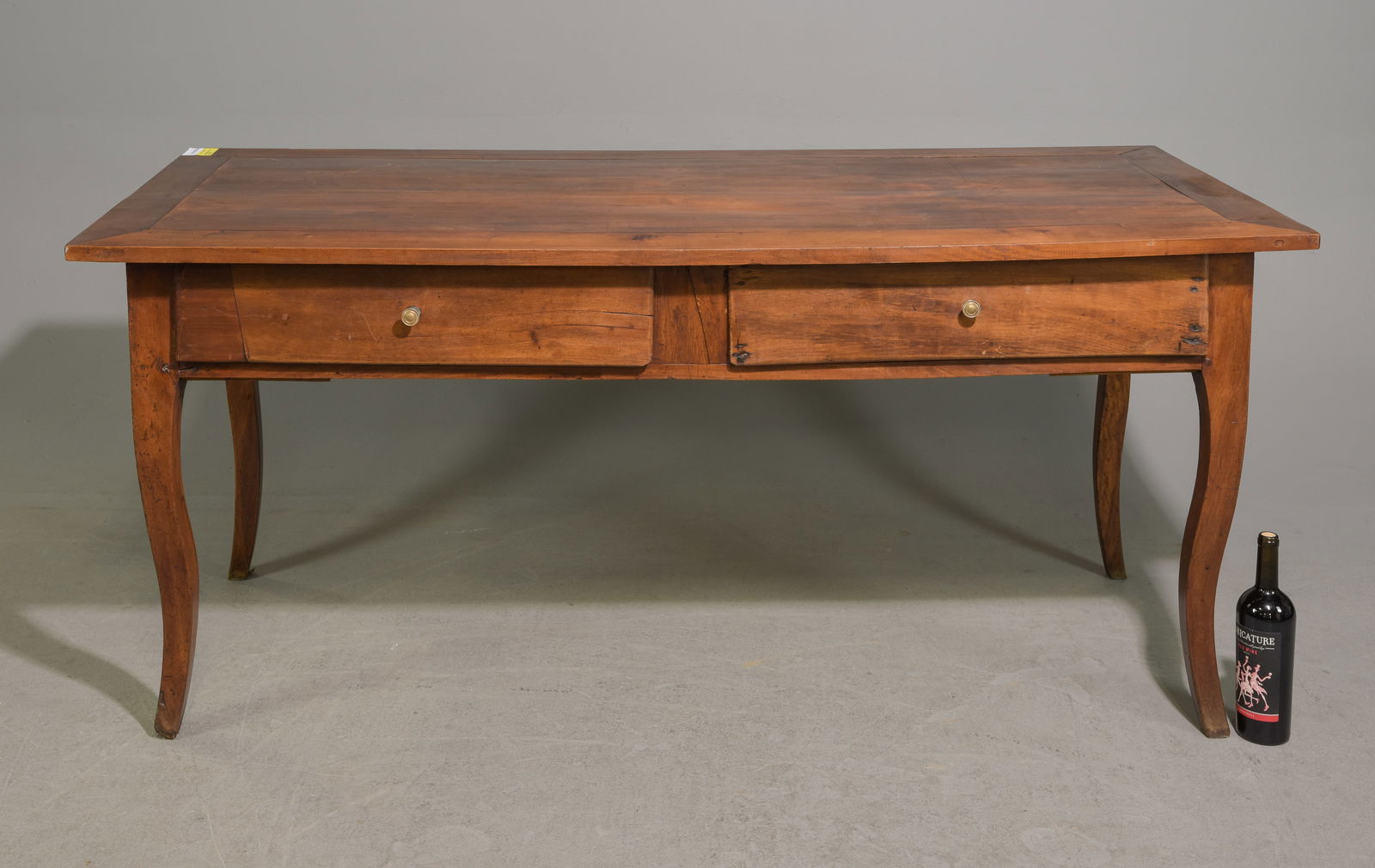 French Rustic Farmhouse Table with 2 Drawers (1 of 6)