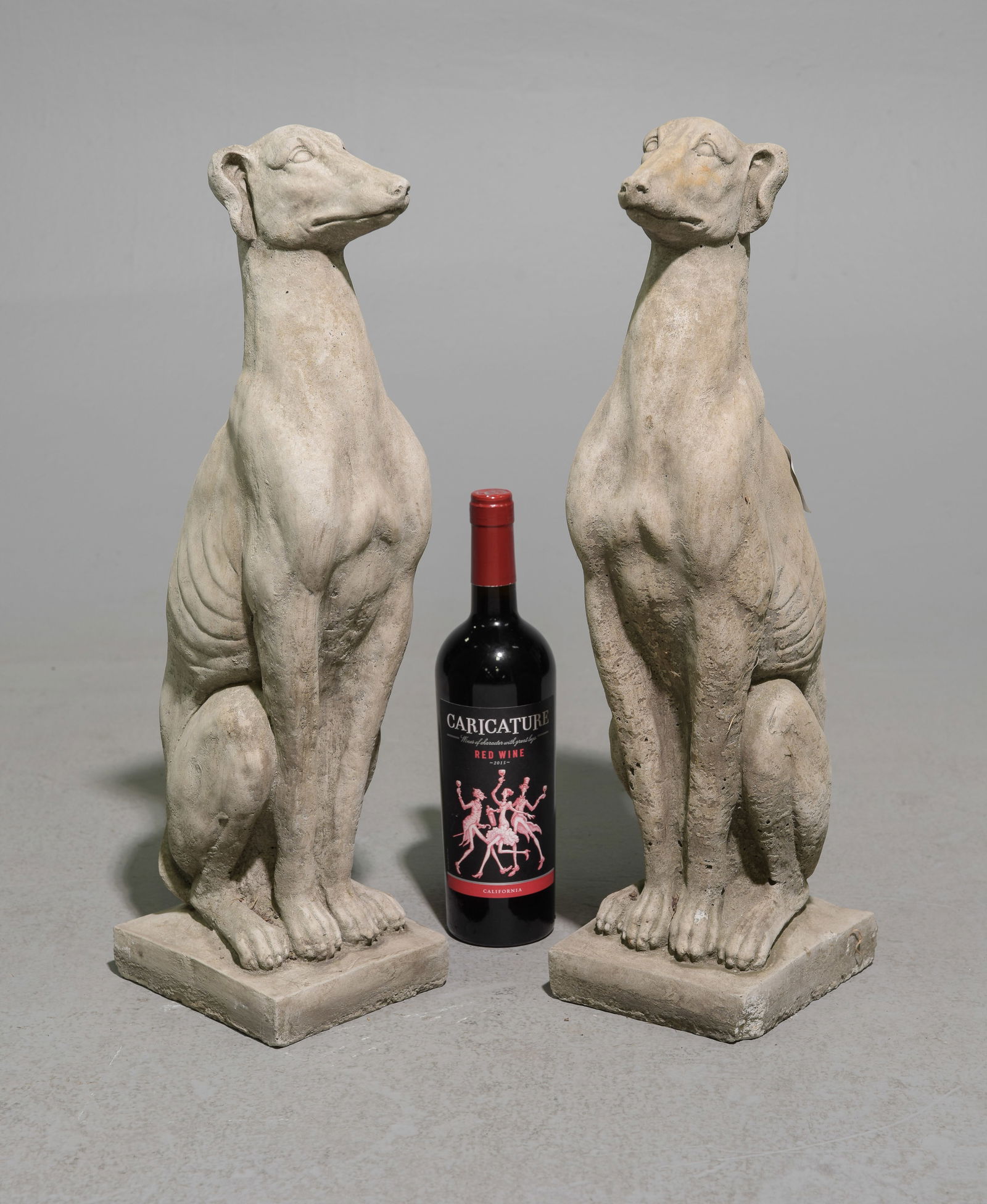 2 Cast Stone / Concrete Whippets #1 (1 of 5)