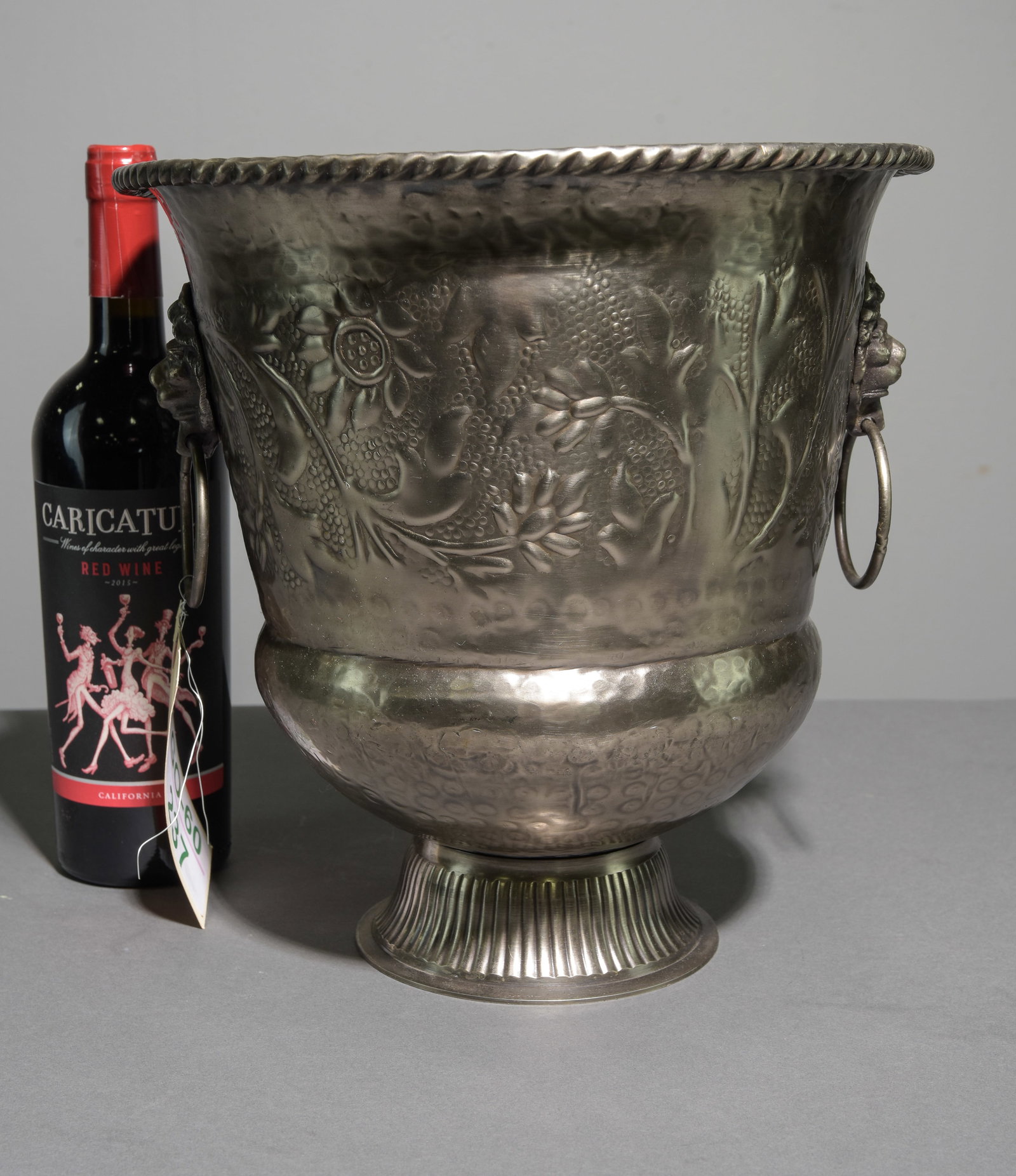 British Metal Champagne Chiller: British Metal Champagne Chiller - 11.5 in tall x 12 inch diameter