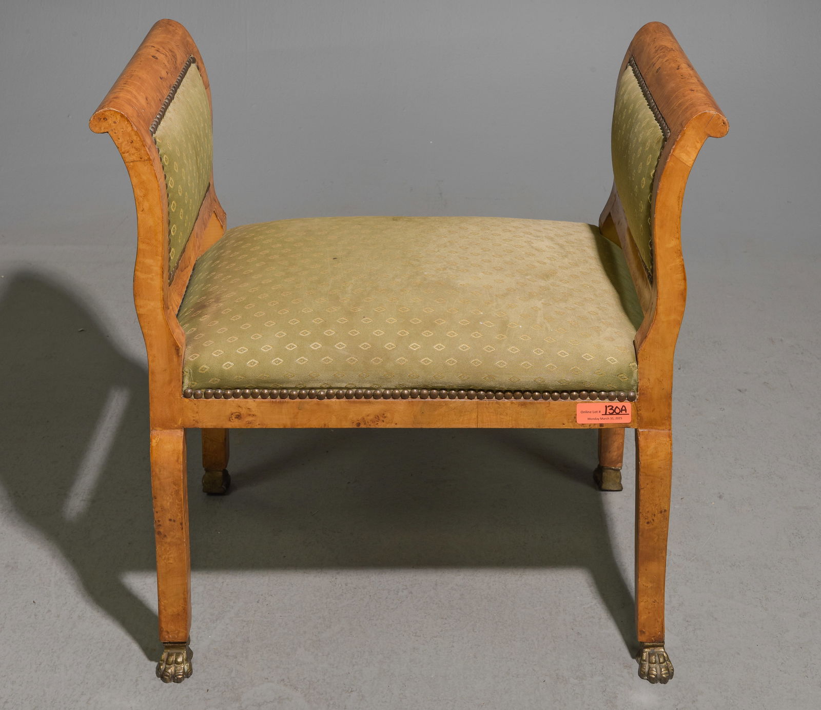 Biedermeier Style Walnut Vanity Bench (1 of 4)