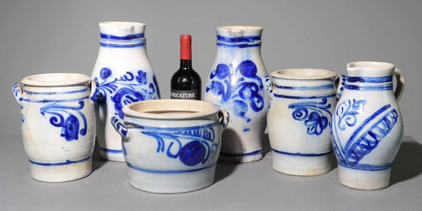 6pcs Assorted Salt Glaze Pitchers & Pots (1 of 5)