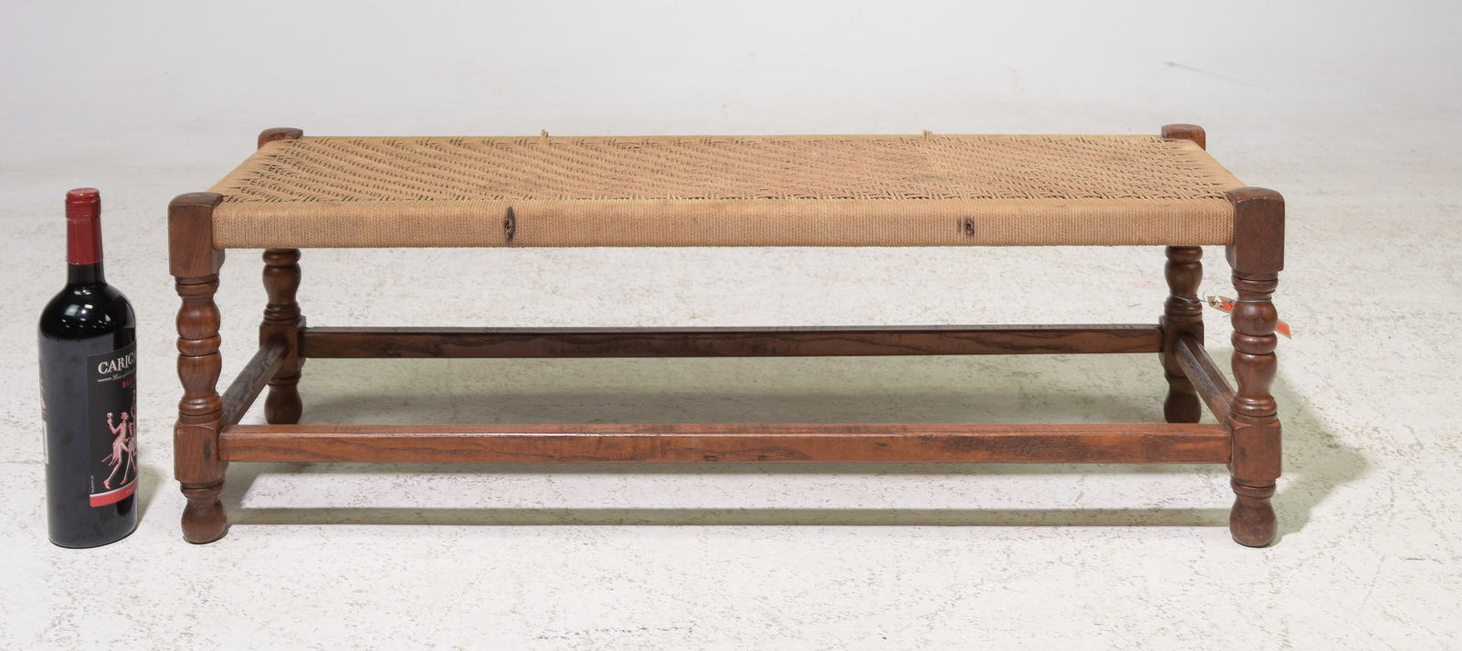 British Low Long Oak Stool (1 of 2)