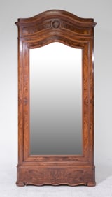 Louis Philippe Style Walnut Single Door Robe