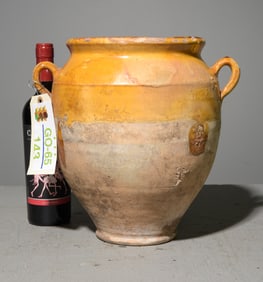 French Yellow Glazed Confit Pot