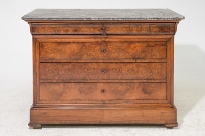 Louis Philippe Style Marble Top Chest / Commode #1
