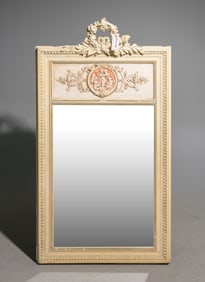 Louis XVI Style Painted Trumeau Mirror