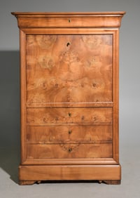Louis Philippe Style Walnut Secretary Abattant