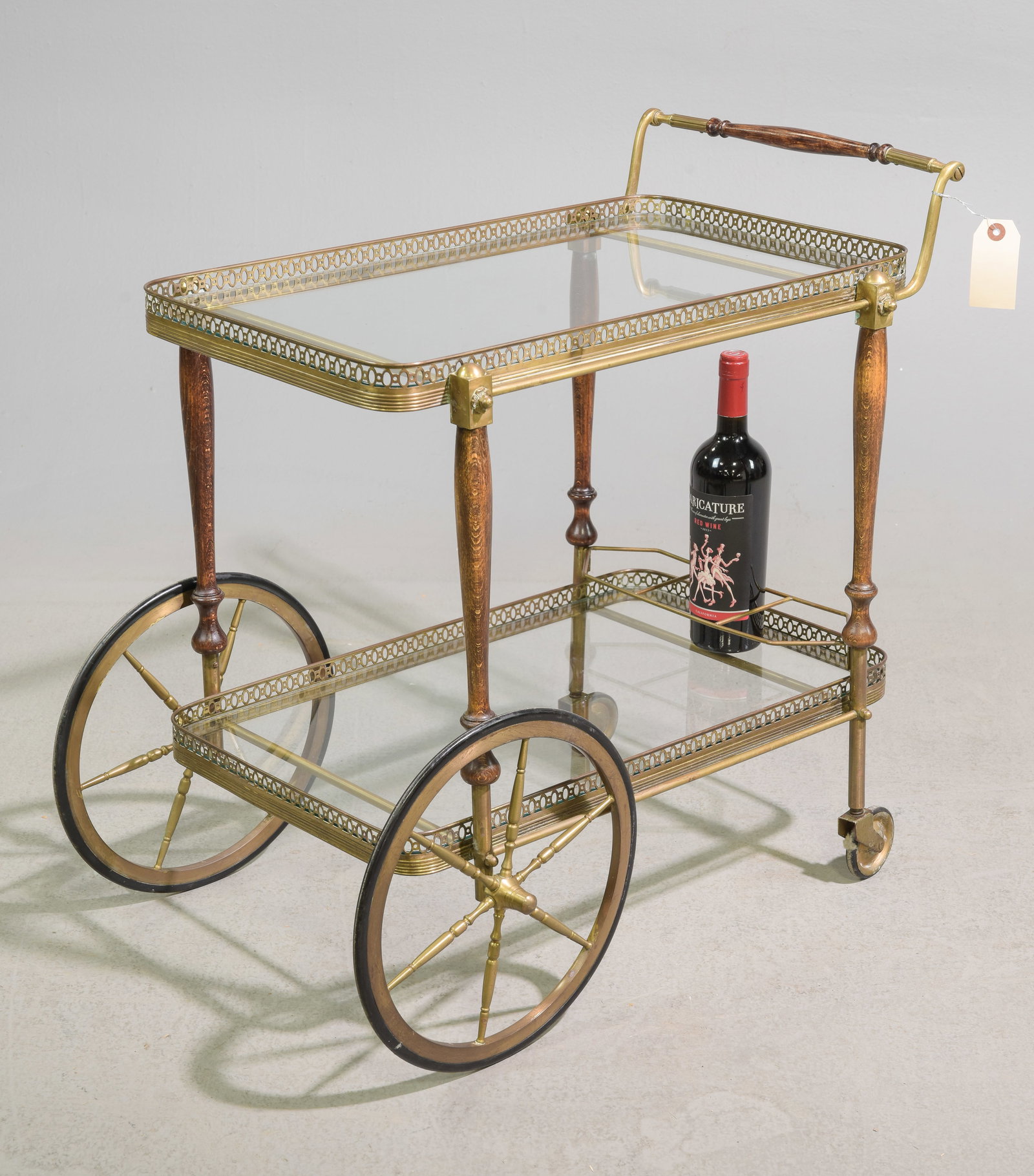 French Metal / Glass Trolley / Bar Cart (1 of 4)