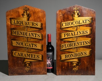 2 Chocolatier / Patisserie Mahogany Signs