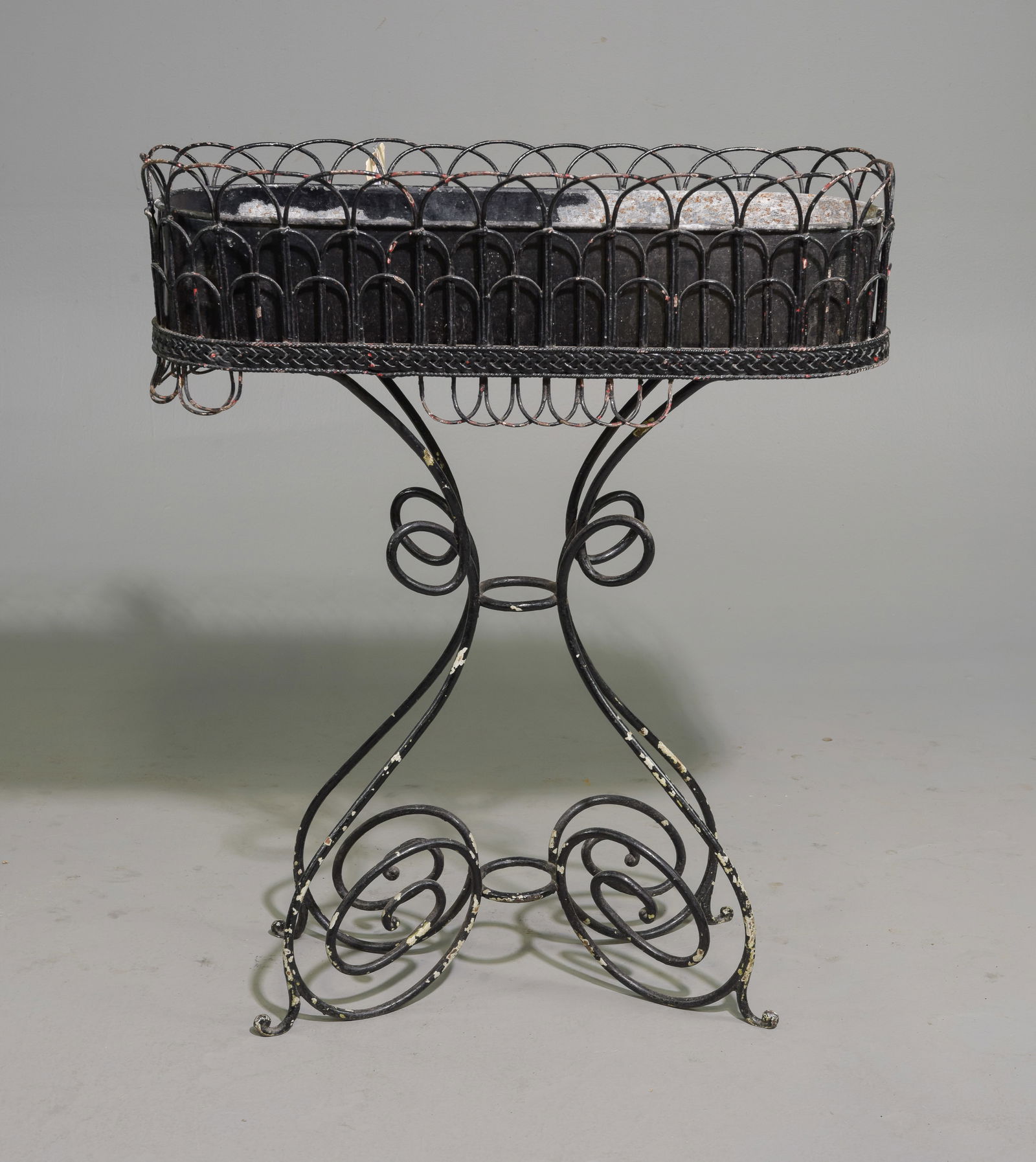 French Painted Metal Planter (1 of 3)