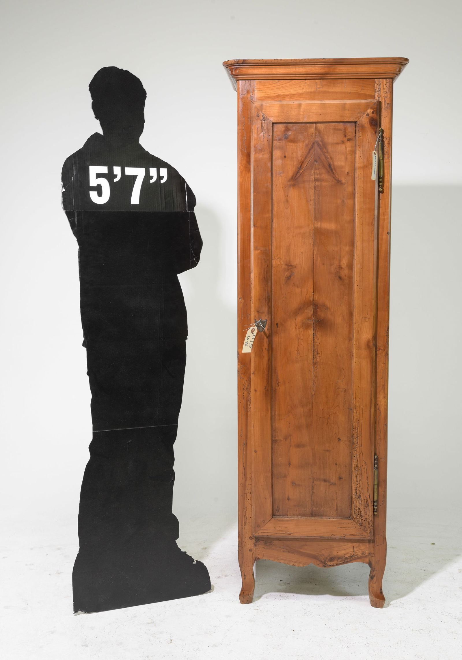 Louis XV Style Narrow Cherry Single Door Cupboard (1 of 4)