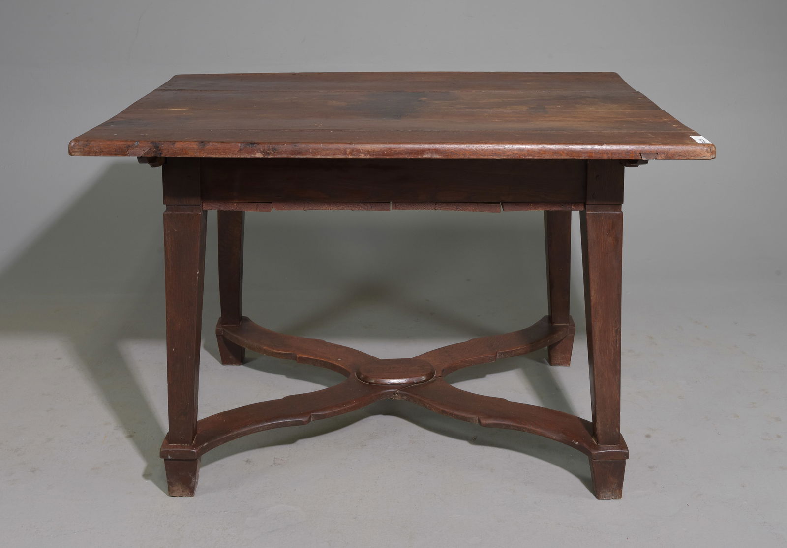 French Rustic Oak Farmhouse Table with Slide Top (1 of 7)
