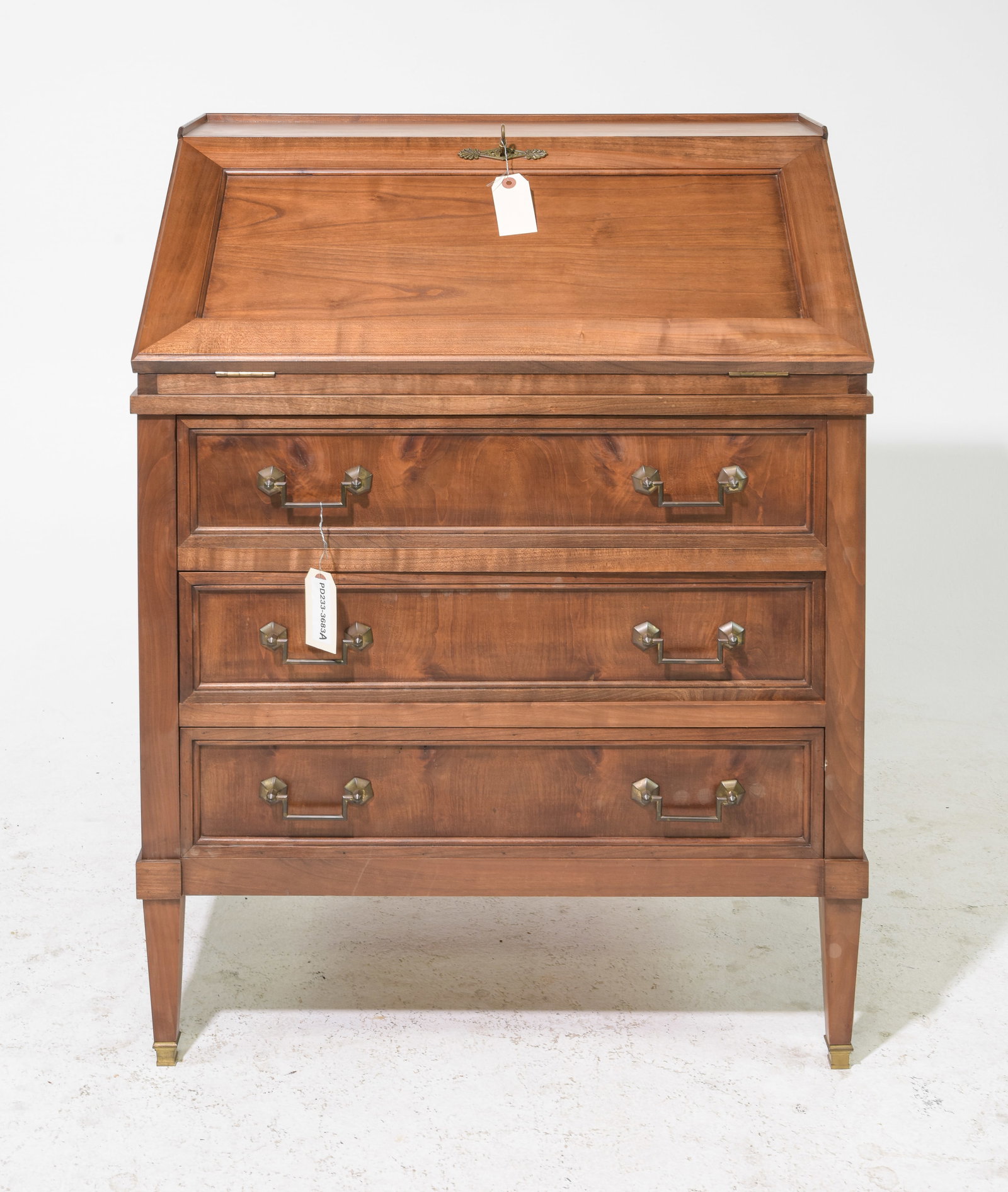 French Cherry Wood Drop Front Desk / Bureau (1 of 6)