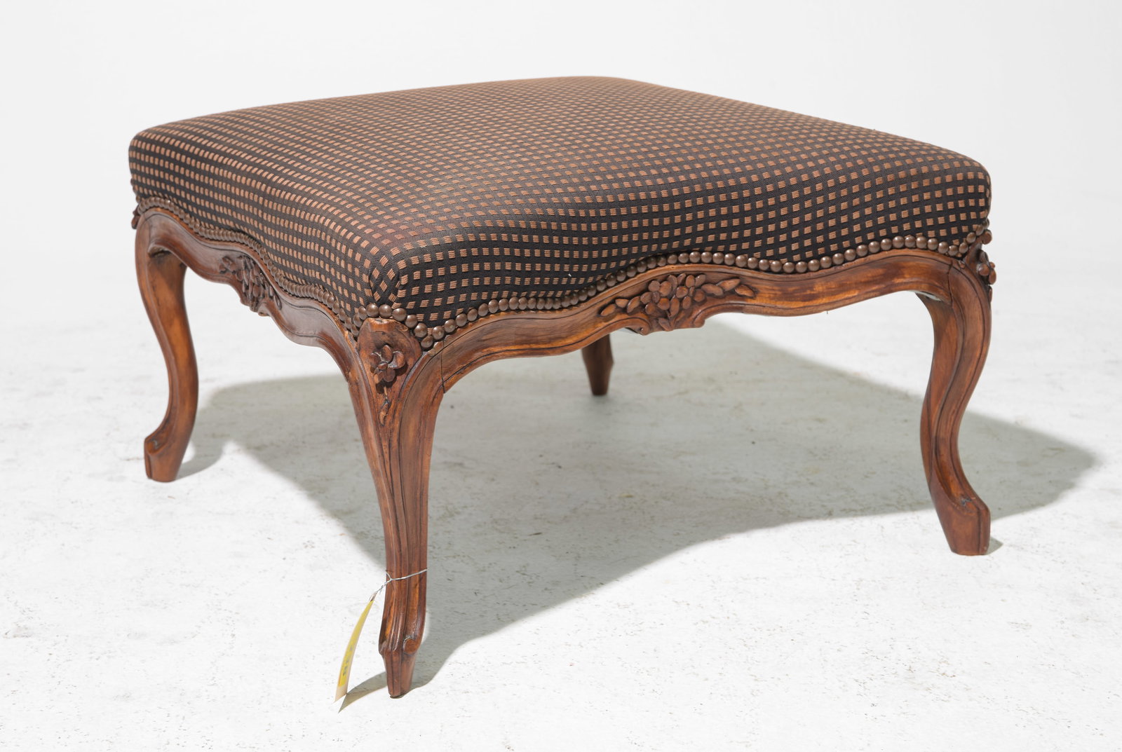 Louis XV Style Upholstered Beech Wood Stool (1 of 2)