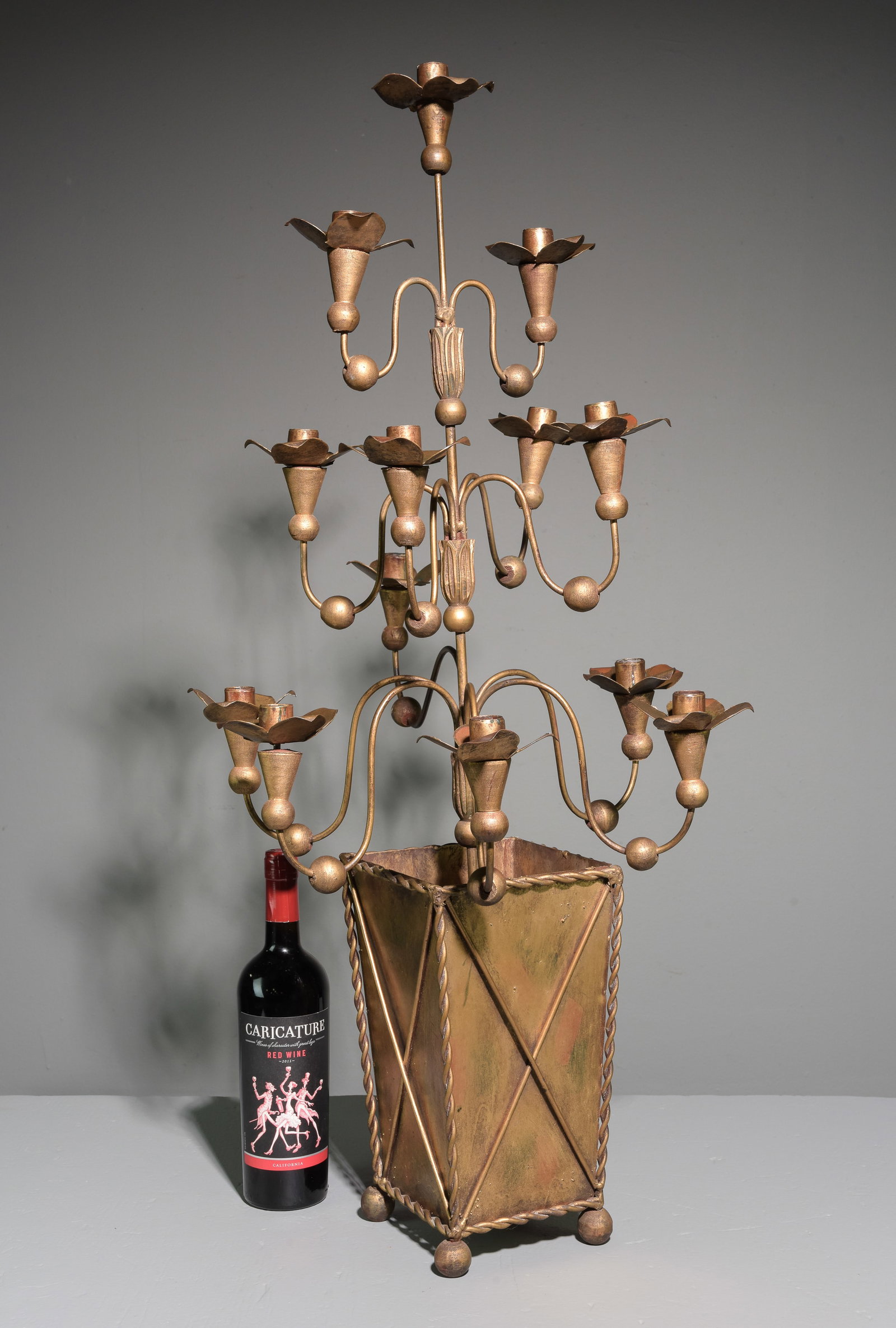 Large 13 Candle "Floral Plant" Candelabra: Large 13 Candle "Floral Plant" Candelabra - 37 in tall x 18 x 18