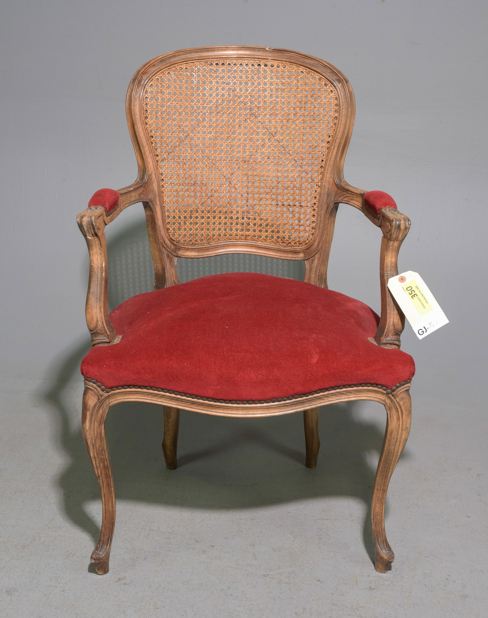 Louis XV Style Cane Back Arm Chair (1 of 7)
