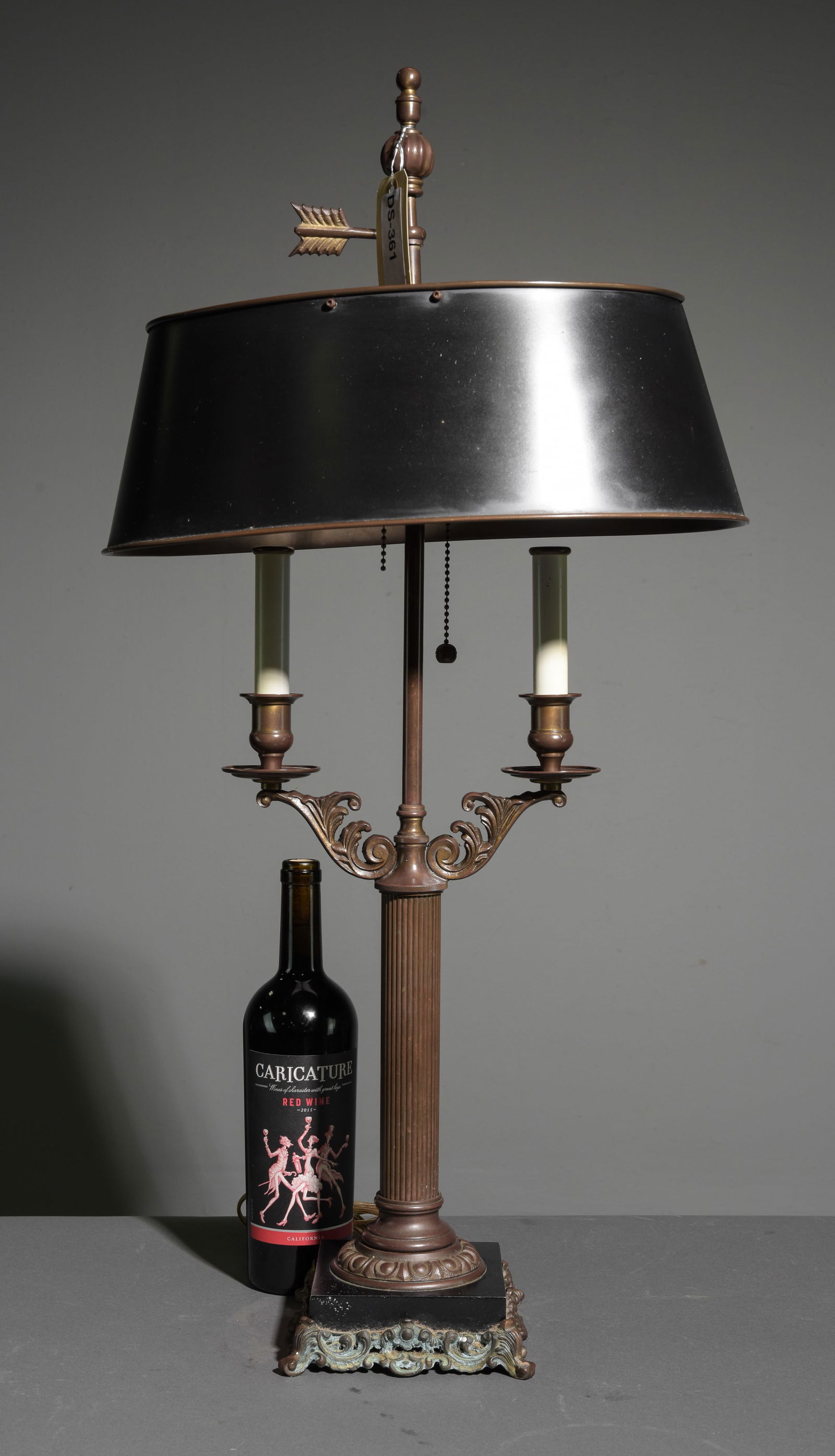 Empire Style Lamp with Tole Shade (1 of 7)