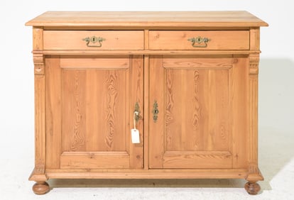 Danish Pine Double Door Buffet / Sideboard