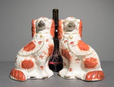 Pair of King Charles Staffordshire Dogs #2