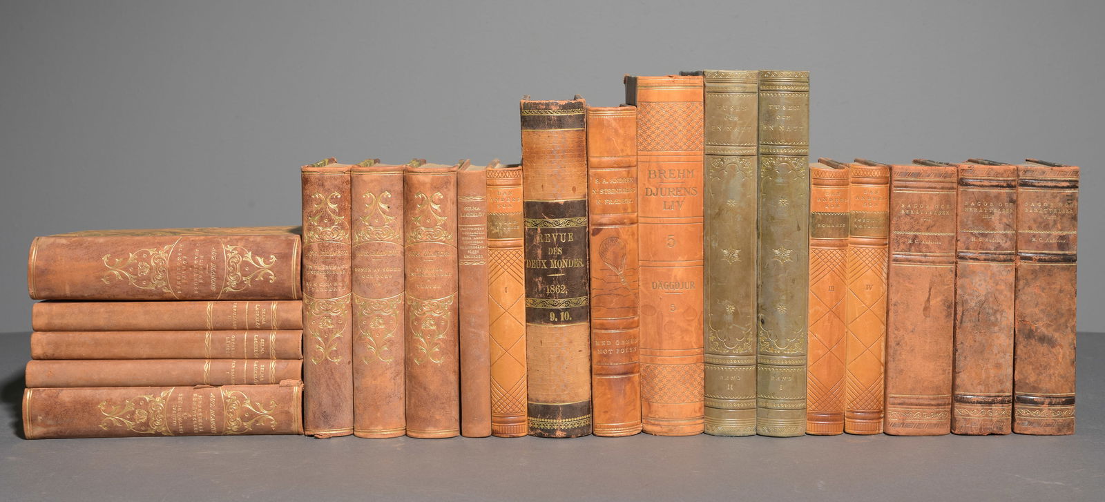 20 Assorted European Leather Bound Books #1 (1 of 9)