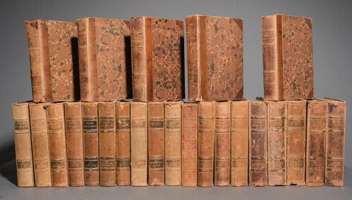 24 Assorted European Leather Bound Books #2