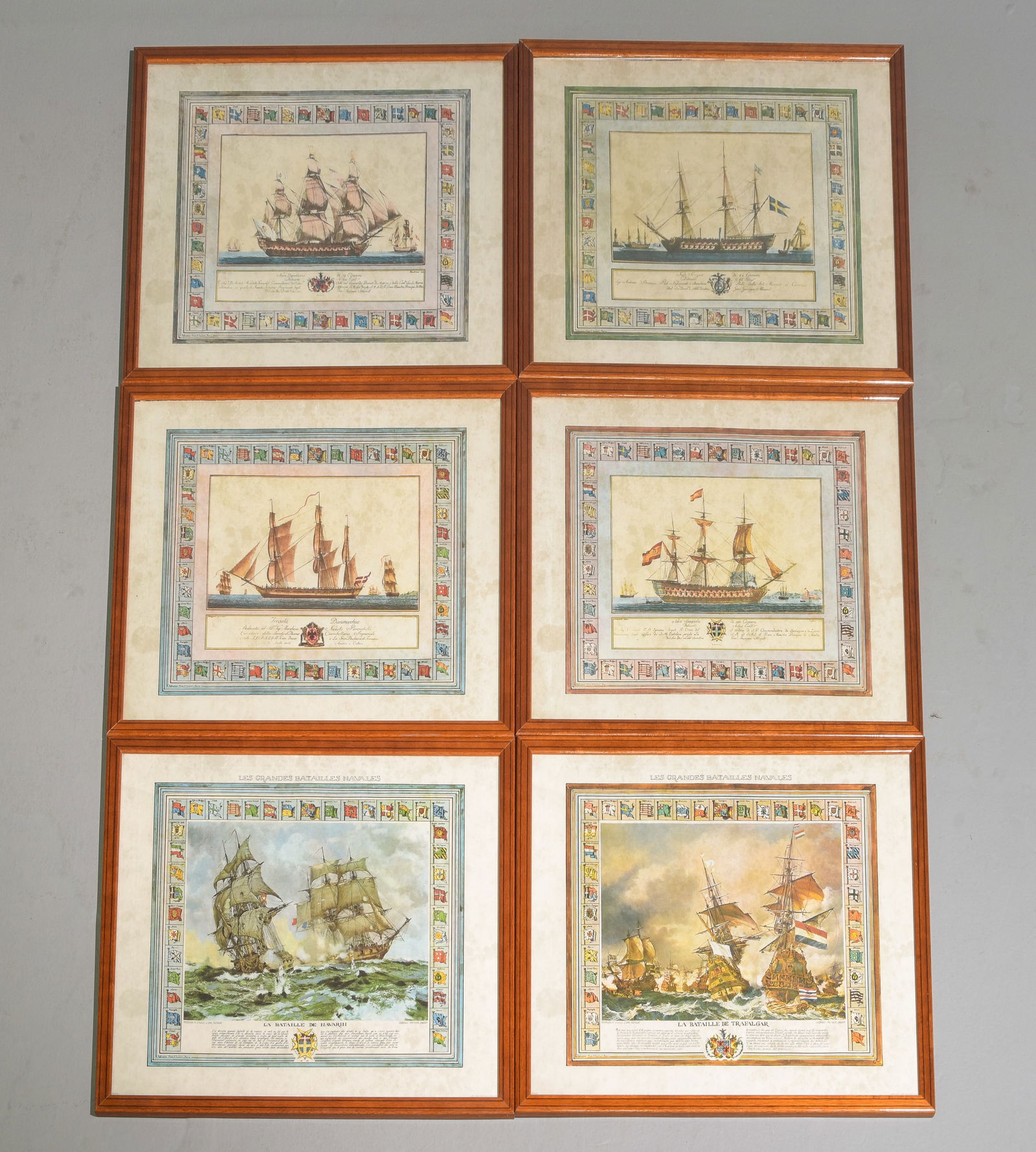 6 Framed War Ship Lithographs (1 of 8)
