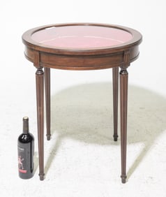 Louis XVI Style Mahogany Vitrine Table c.1920's