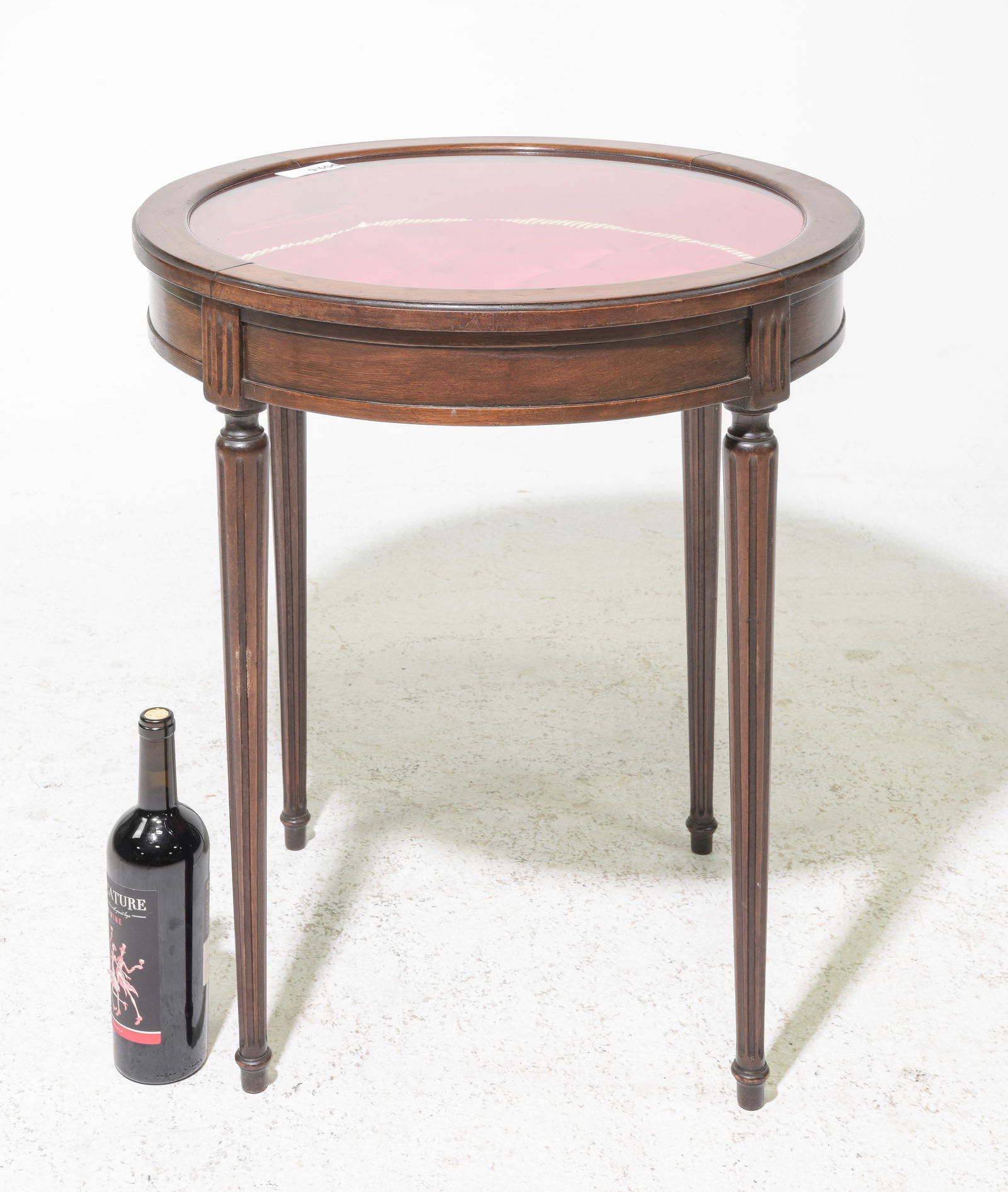 Louis XVI Style Mahogany Vitrine Table c.1920's (1 of 5)