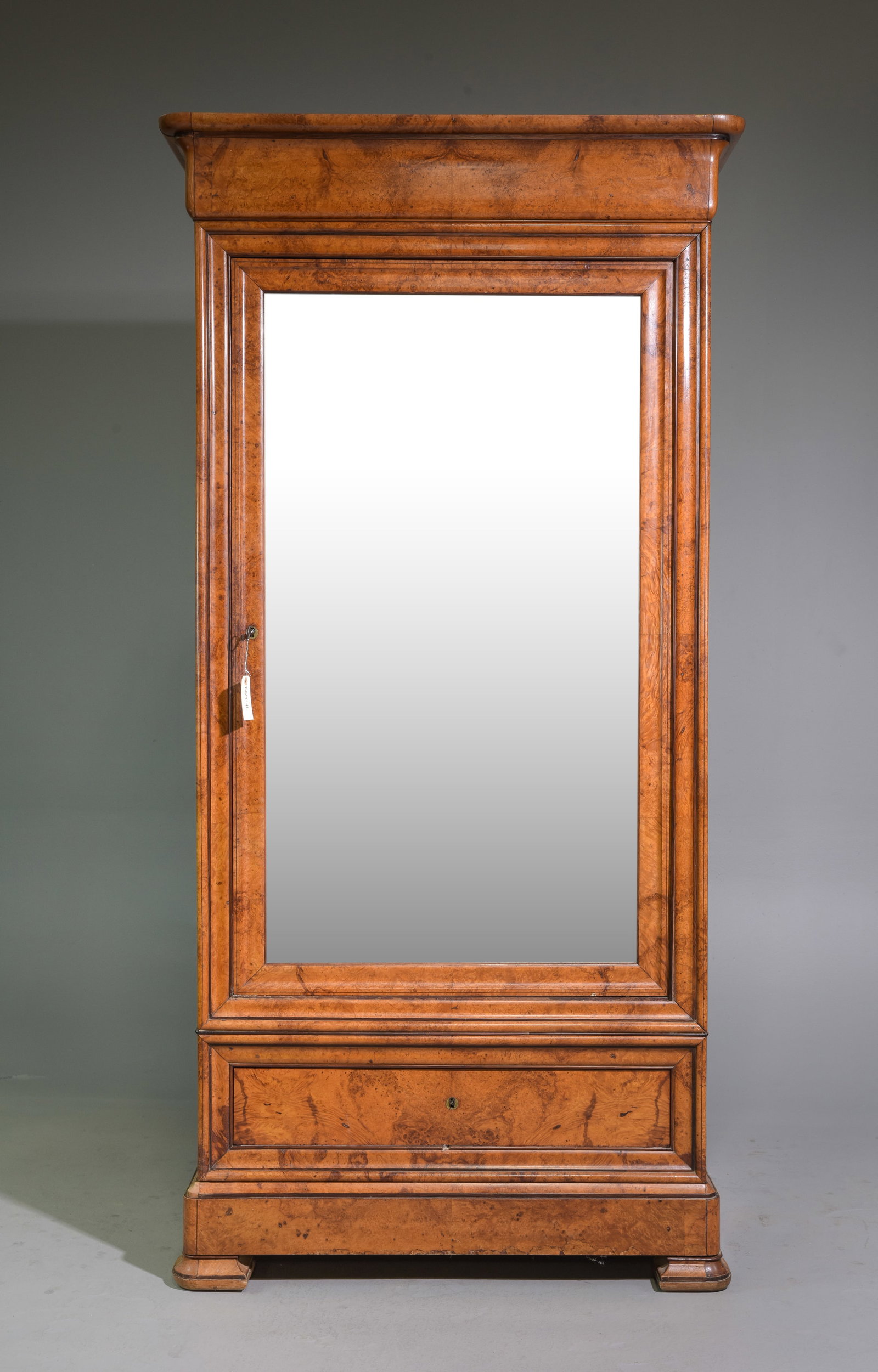Louis Philippe Style Walnut Mirror Door Robe (1 of 8)