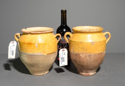 Two Small French Confit Pots #1