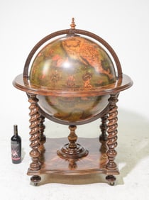 French Twist Globe Bar / Cocktail Cart