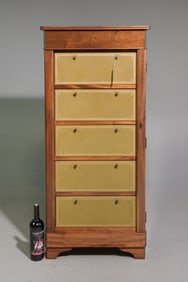 19th Century Walnut Cartonnier / Side Lock Chest