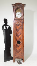 French Walnut Longcase / Grandfather Morbier Clock