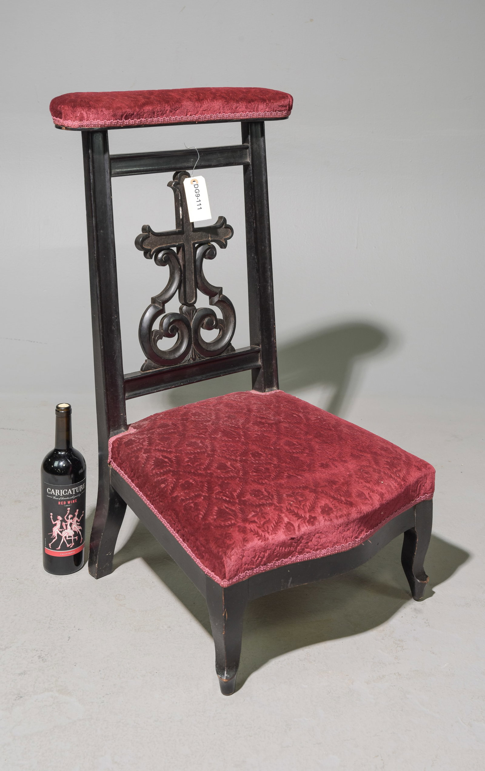 Napoleon III Style Kneeler / Prie Dieu #1: French Napoleon III Style Kneeler / Prie Dieu - 34 in tall x 19.5 x 17