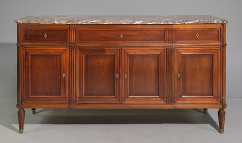 Louis XVI Style Walnut Sideboard / Enfilade