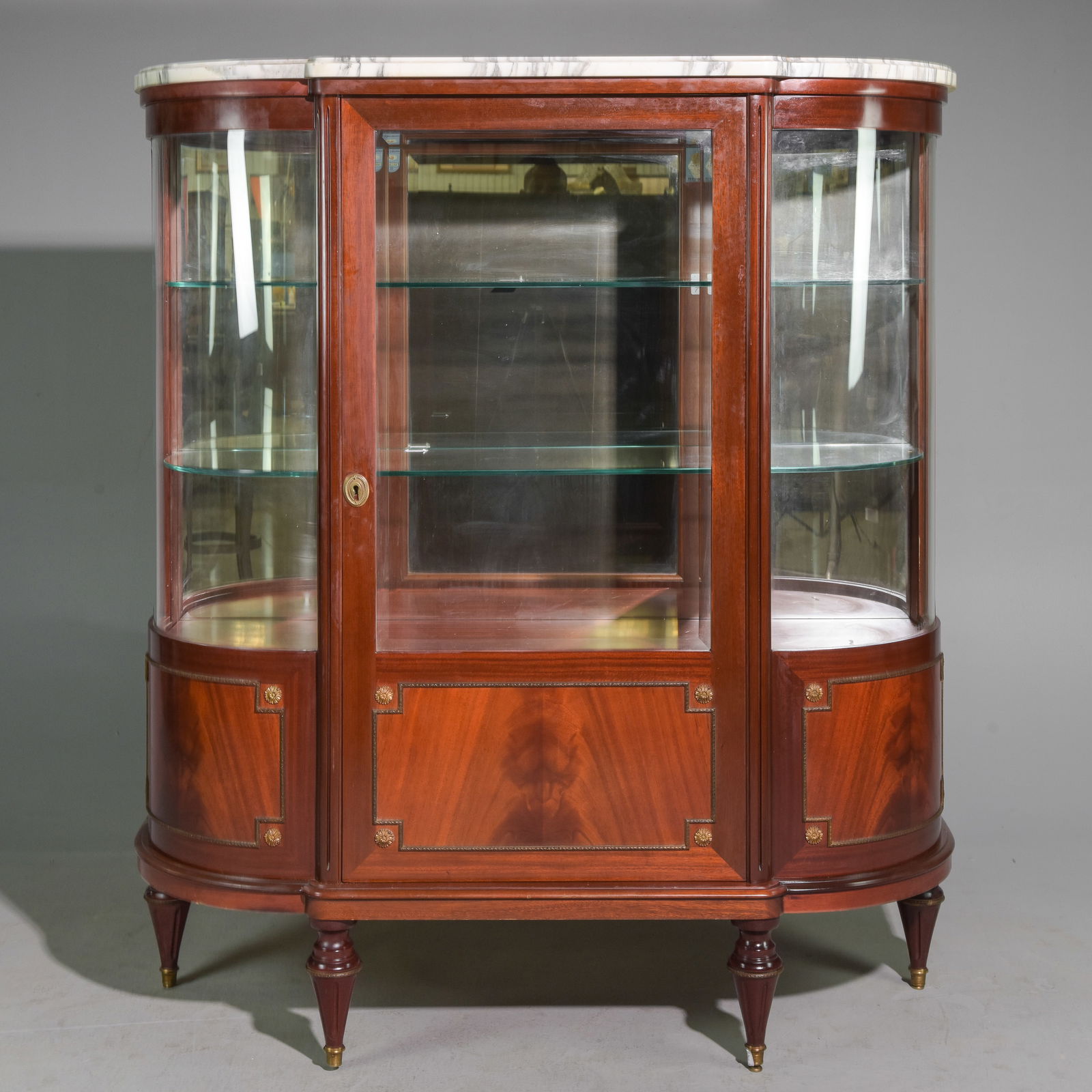 Louis XVI Style White Marble Top Showcase (1 of 8)