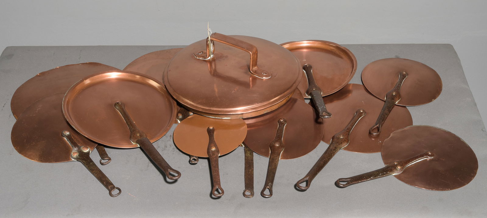 12 Assorted French Copper Lids (1 of 5)