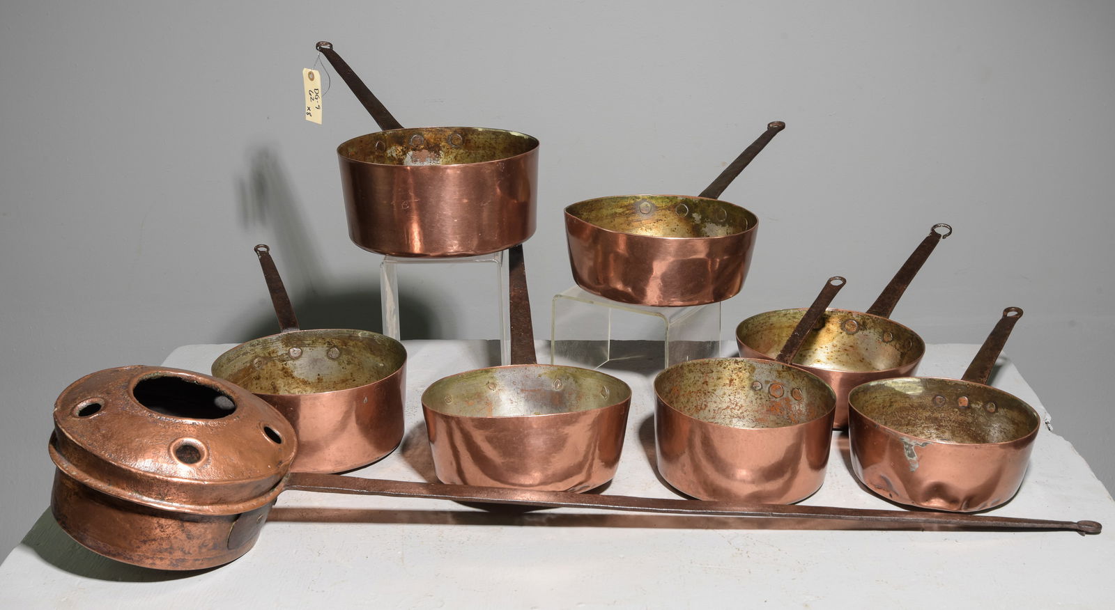 8 Assorted French Copper Pots (1 of 5)