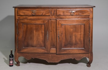 Louis XV Style Walnut 2 Door Buffet