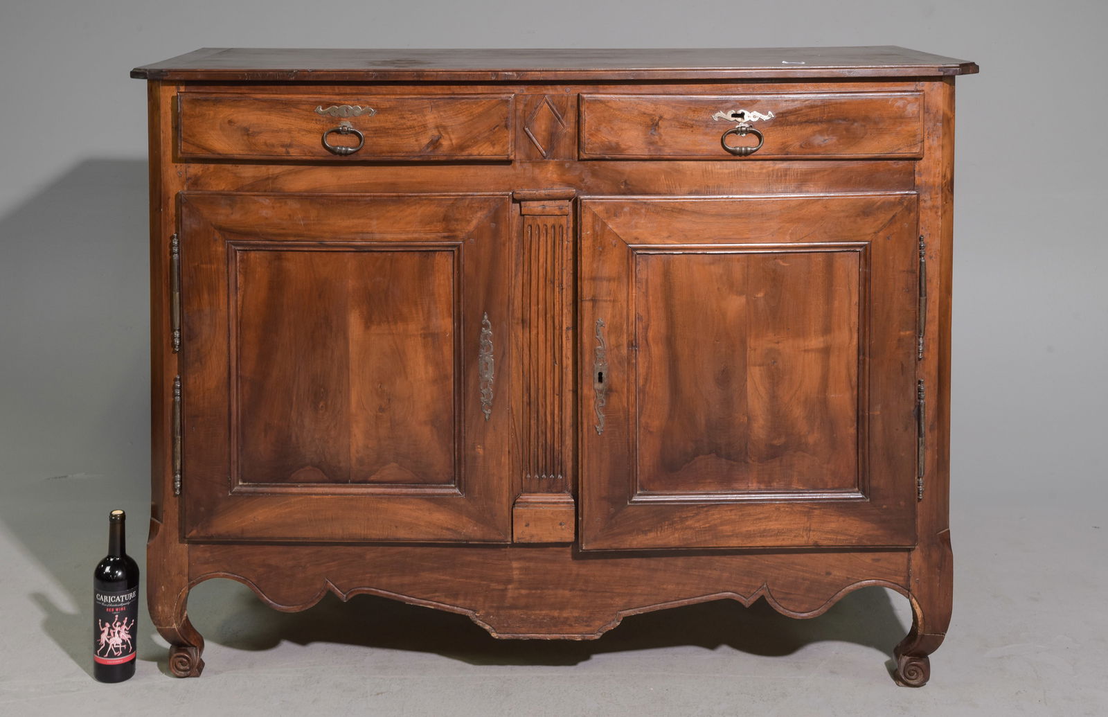 Louis XV Style Walnut 2 Door Buffet (1 of 8)