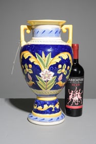 Italian Style Hand Painted Urn Shaped Vase