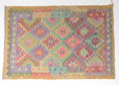 Hand Knotted Kilim Rug - 6'8 x 4'8