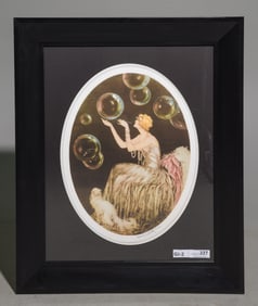 Framed Icart Print "Bubbles"