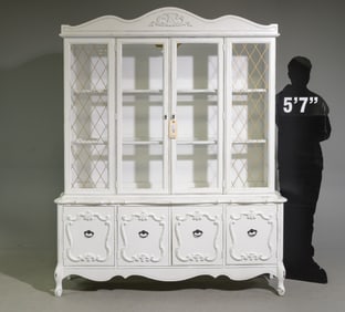American Painted China Cabinet / Cupboard